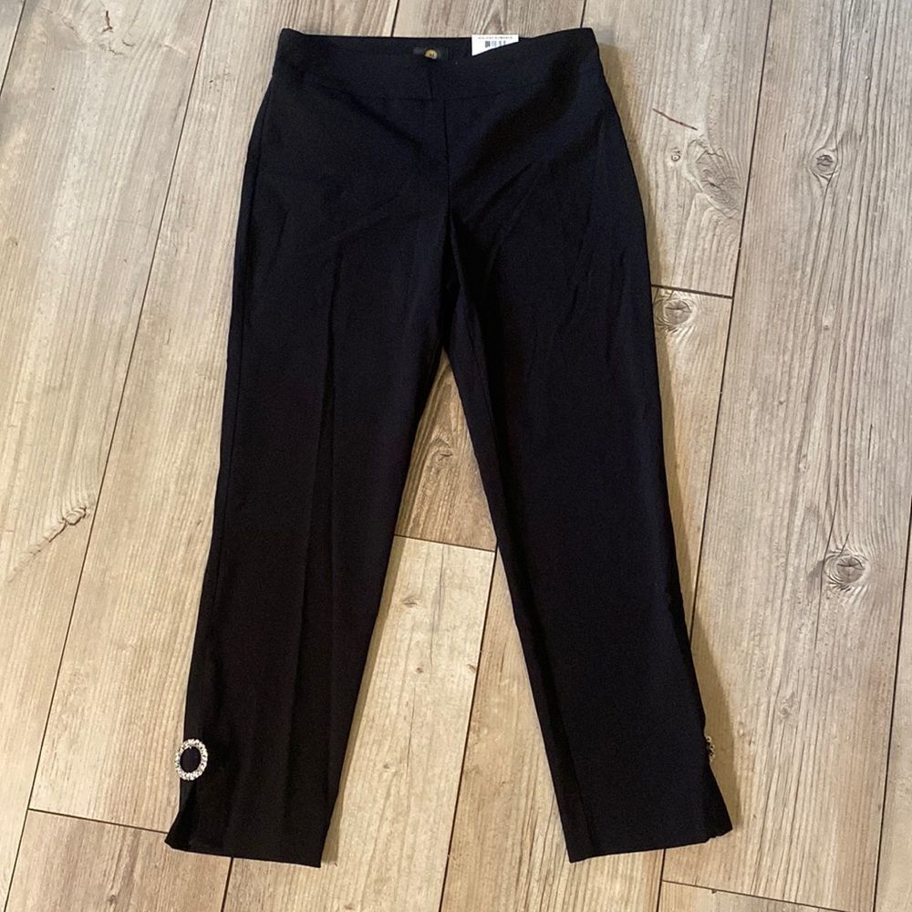 NWT JM Collection Holiday Romance Petite Small Straight Leg Dress Pants
